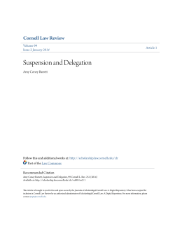 Suspension and Delegation