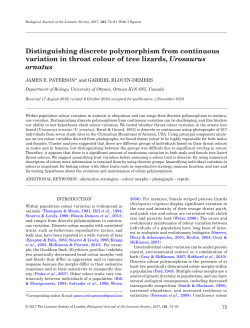 Distinguishing discrete polymorphism from continuous variation in