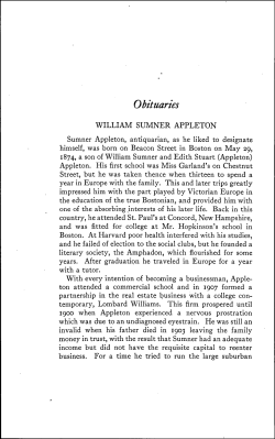 Obituaries - American Antiquarian Society