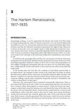 3 The Harlem Renaissance, 1917&ndash;1935