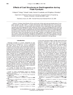 Effects of Coal Structures on Denitrogenation during Flash Pyrolysis