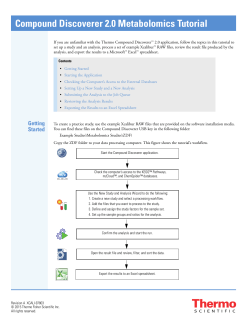 Compound Discoverer 2.0 Metabolomics Tutorial Revision A