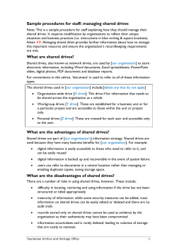 Shared drives - Government Information Strategy Unit