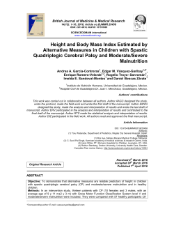 Height and Body Mass Index Estimated by Alternative Measures in