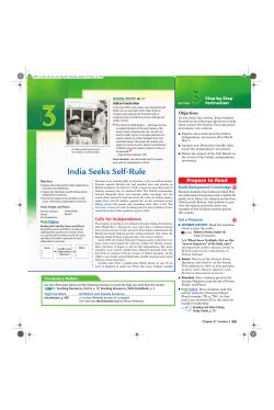 India Seeks Self-Rule - Mr. Mason World History B