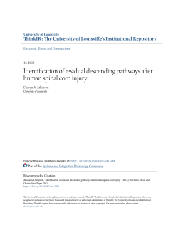 Identification of residual descending pathways after human