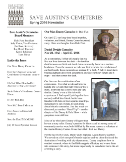 Spring - Save Austin`s Cemeteries