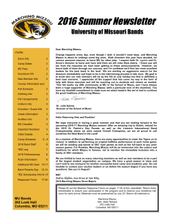 2016 Summer Newsletter - School of Music