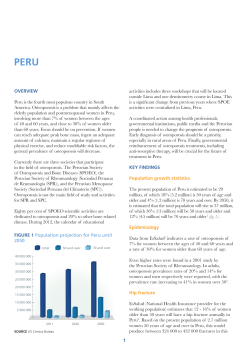 1 OVERVIEW Peru is the fourth most populous country in South