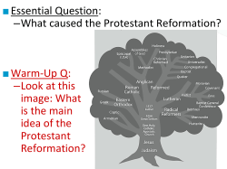 The Protestant Reformation