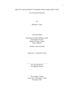 identity development and body image dissatisfaction - UW