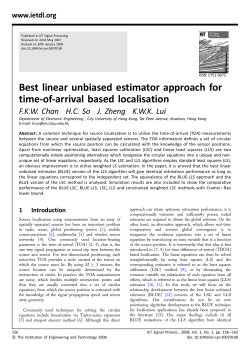 Best linear unbiased estimator approach for time-of