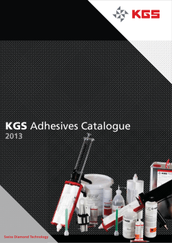 KGS Adhesives Catalogue