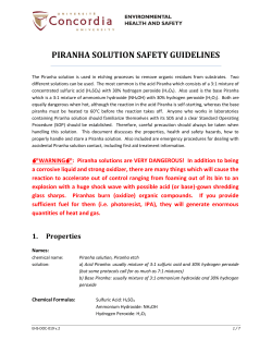 piranha solution safety guidelines