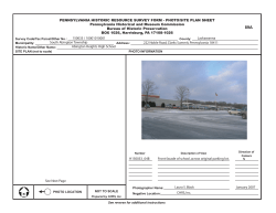 Historic Resource Survey Form - Pennsylvania Historical and