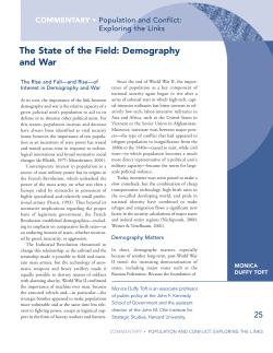 Demography and War