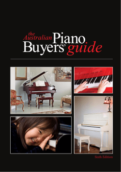Sixth Edition - The Australian Piano Buyers Guide