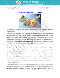 Saffron storm in Uttar Pradesh - English