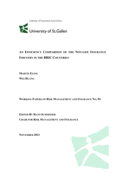 an efficiency comparison of the non-life insurance industry in the bric
