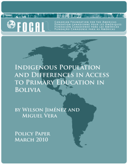 Indigenous Population and Differences in Access to Primary