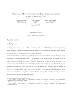 Piracy and Movie Revenues: Evidence from