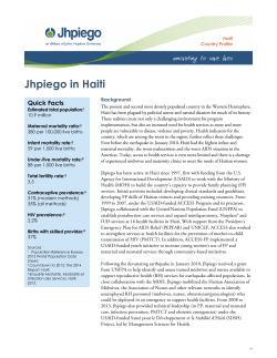 Jhpiego in Haiti