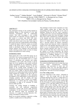 An Innovative Cooling System Based on Evaporation from A