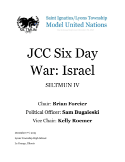 JCC Six Day War: Israel - Lyons Township High School