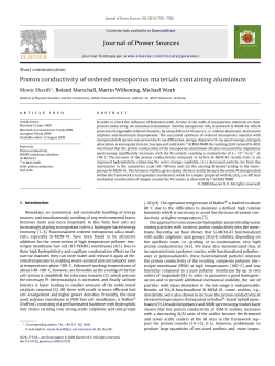 Proton conductivity of ordered mesoporous