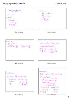 solving trig equations.notebook