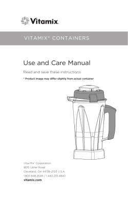 Use and Care Manual