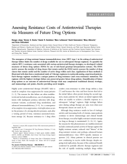 Assessing Resistance Costs of Antiretroviral Therapies via