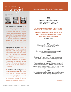 Print Version - The Democratic Strategist
