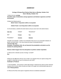 Copy of Ecology/Energy Review Answer Key - Google