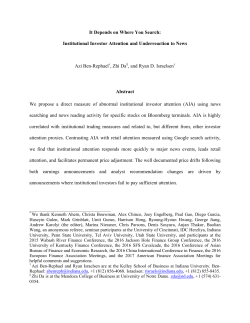 It Depends on Where You Search: Institutional Investor Attention and