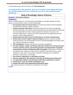 Biology Exam Study Guide - St Lucie Public Schools