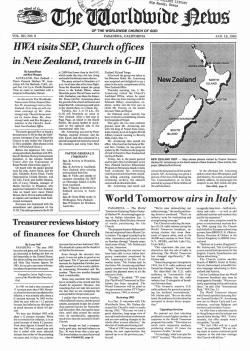 HWA visits SEP, Church offices in New.Zeala.nd, travels inG