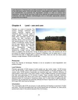 Chapter 4 Land &ndash; use and care - Pakistan Environmental Protection