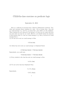 Predicate logic problems solved