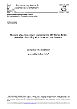 The role of parliaments in implementing ECHR