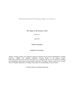 Princeton/Stanford Working Papers in Classics