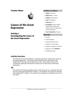 Causes of the Great Depression - TI Education