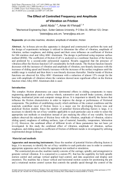 The Effect of Controlled Frequency and Amplitude of