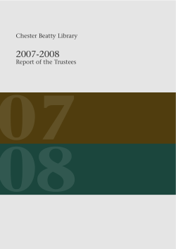 CBL `07-`08 Reports WEB - Chester Beatty Library