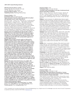ARVO 2015 Annual Meeting Abstracts 206 Drug and gene delivery