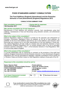 Food Additives (England)