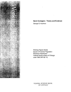 Bank Contagion: Theory and Evidence FEDERAL