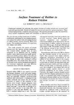 Surface Treatment of Rubber to Reduce Friction