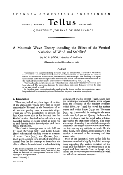 A Mountain Wave Theory including the Effect of the Vertical