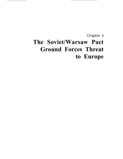 Chapter 4 The Soviet/Warsaw Pact Ground Forces Threat to Europe